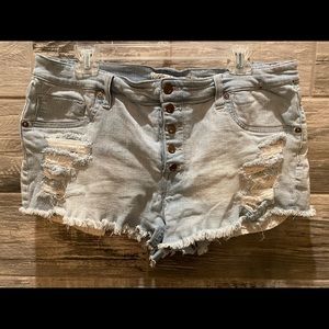 High Rise Jean Shorts